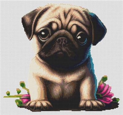 (image for) Pug and Flowers